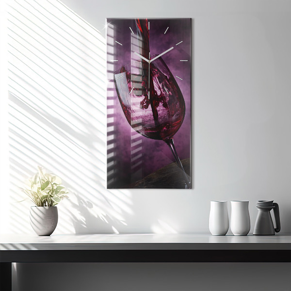 Vertikale Uhr Weinglas