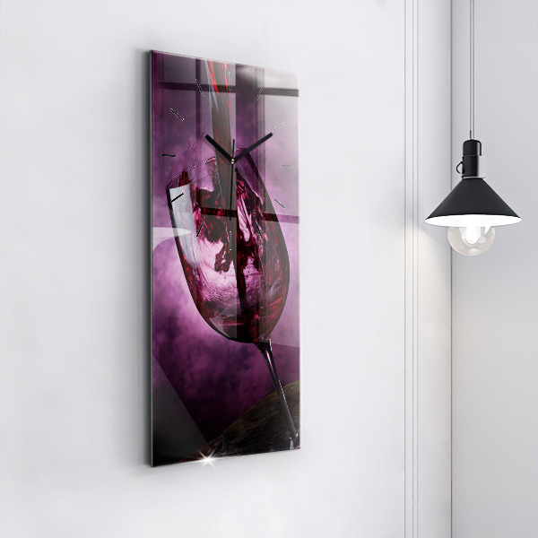 Vertikale Uhr Weinglas