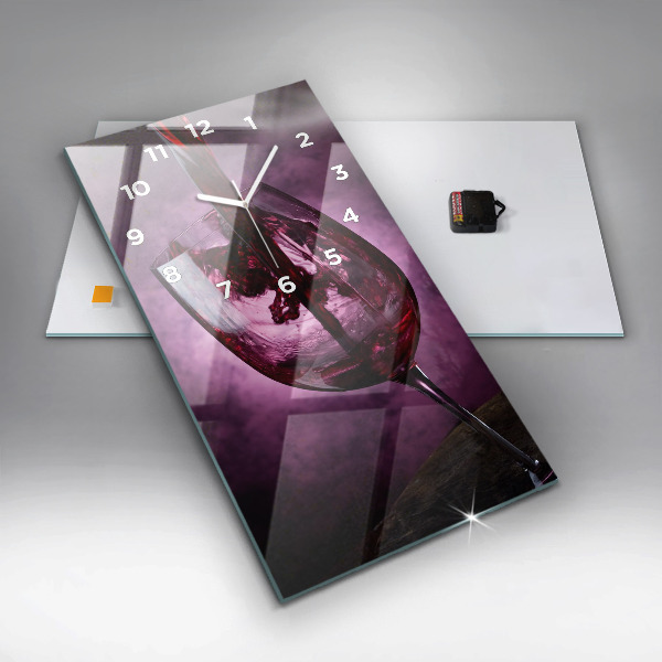 Vertikale Uhr Weinglas