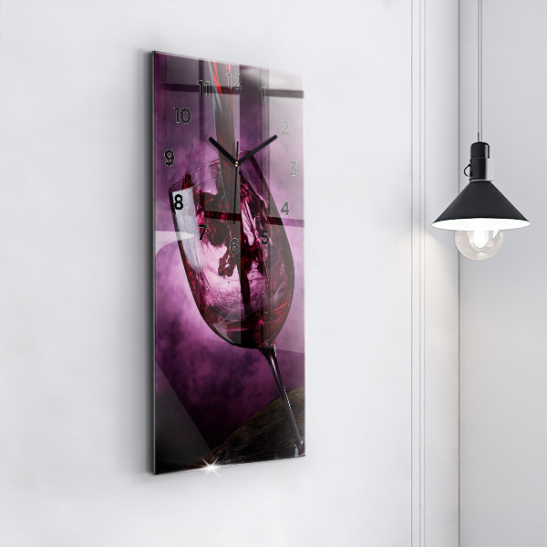 Vertikale Uhr Weinglas