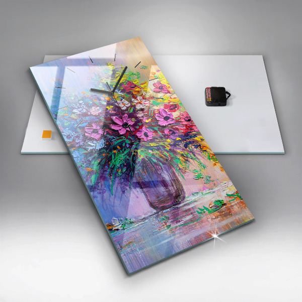 Vertikale Uhr Blumen in einer Vase