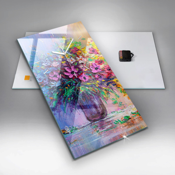 Vertikale Uhr Blumen in einer Vase