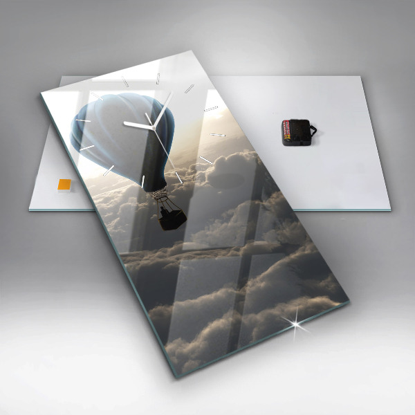 Vertikale Uhr mit motiv Luftballon am Himmel