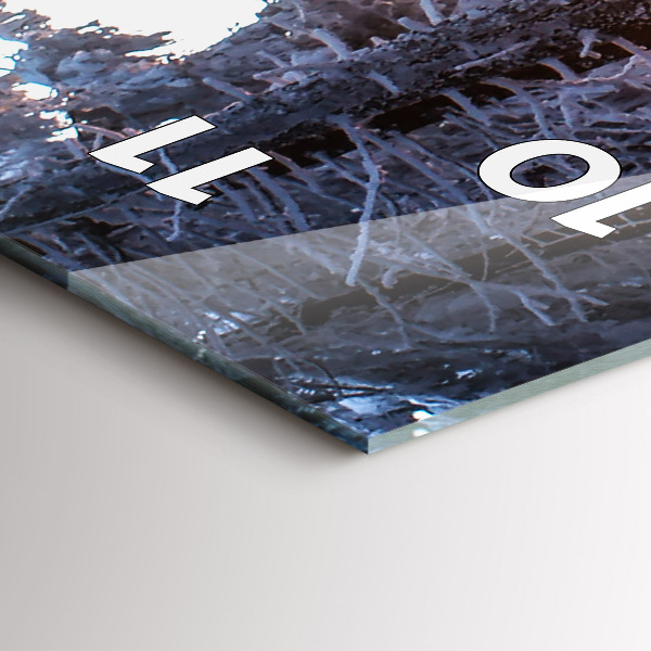 Vertikale Uhr mit motiv Sonnenuntergang Wald