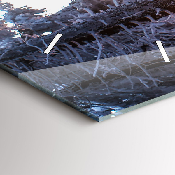 Vertikale Uhr mit motiv Sonnenuntergang Wald