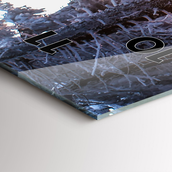 Vertikale Uhr mit motiv Sonnenuntergang Wald