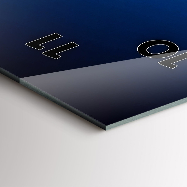 Vertikale Uhr mit motiv Flugzeug Wolken