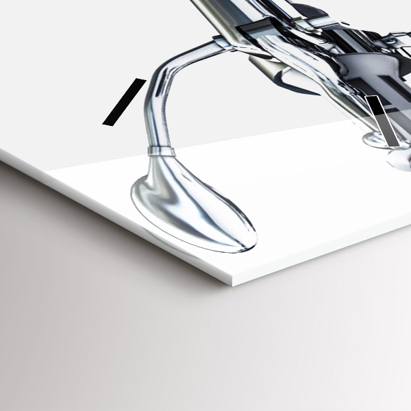 Vertikale Uhr mit motiv Schwarzes Motorrad