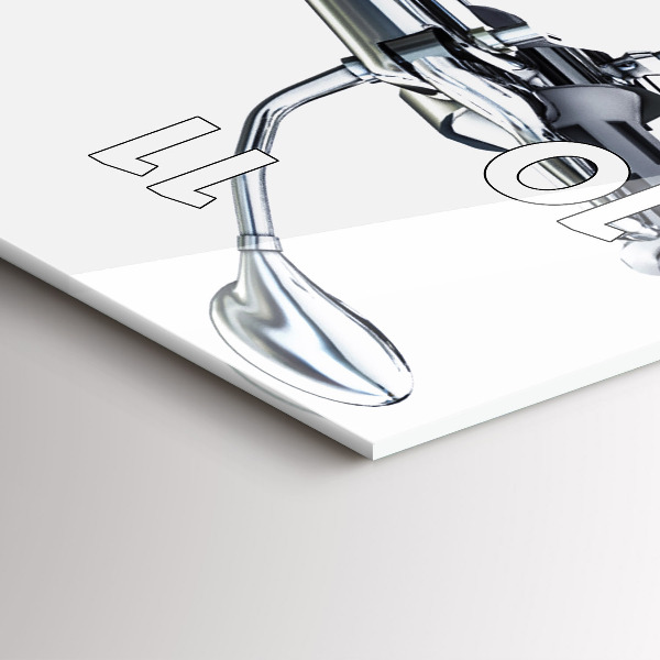 Vertikale Uhr mit motiv Schwarzes Motorrad