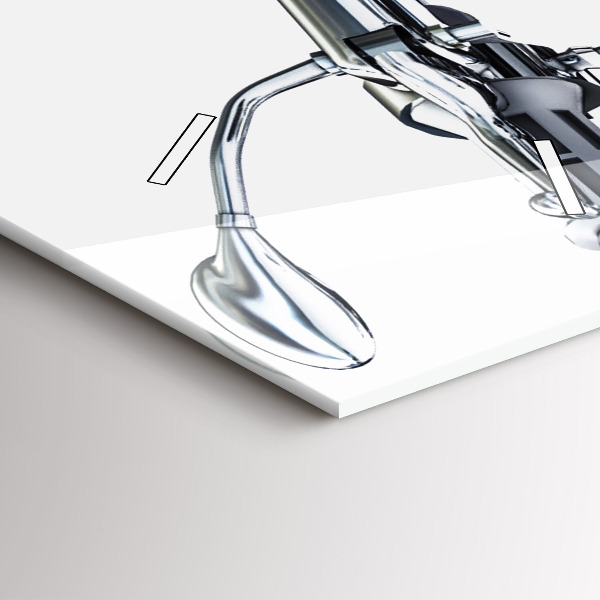 Vertikale Uhr mit motiv Schwarzes Motorrad