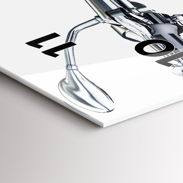 Vertikale Uhr mit motiv Schwarzes Motorrad