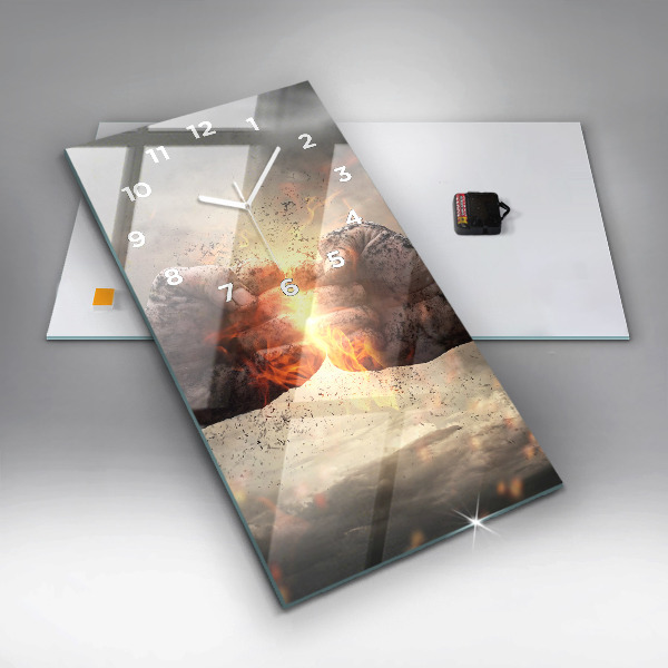 Vertikale Uhr Fäuste Macht