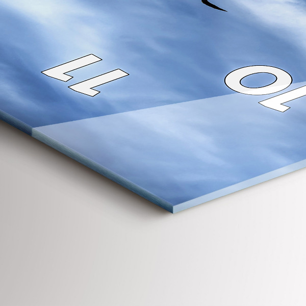 Vertikale Uhr Sonnenuntergang See