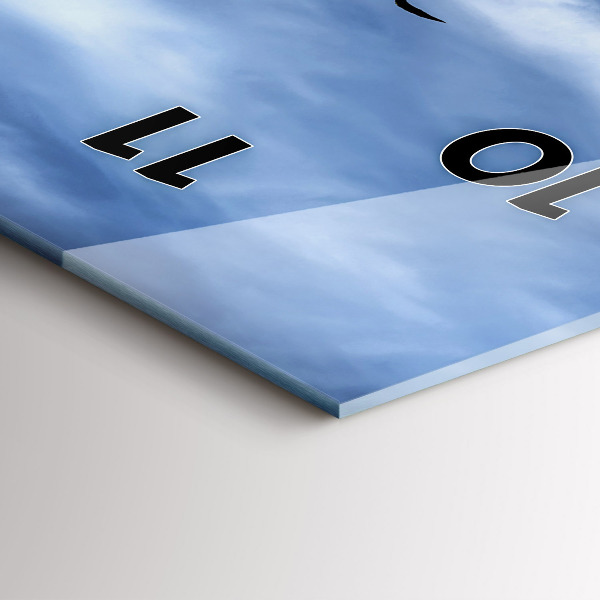 Vertikale Uhr Sonnenuntergang See