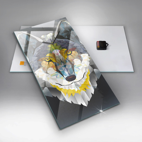 Vertikale Uhr Wolfskopf