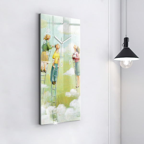 Vertikale Uhr Menschen auf einer Leiter