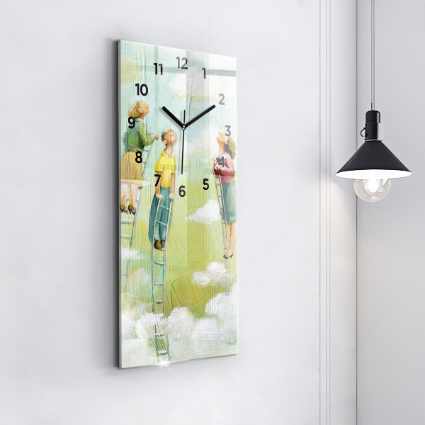 Vertikale Uhr Menschen auf einer Leiter