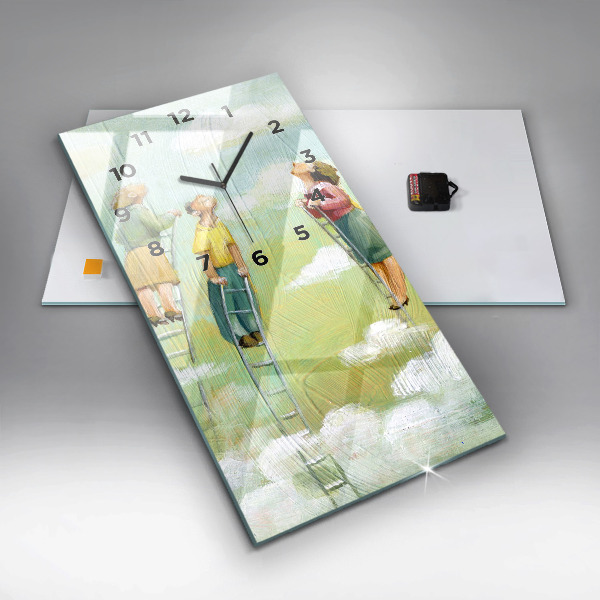 Vertikale Uhr Menschen auf einer Leiter