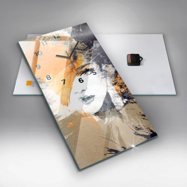 Vertikale Uhr Portrait einer Frau abstrakt