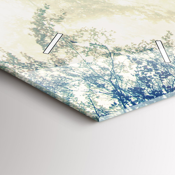 Vertikale Uhr Herbststraße Waldnebel