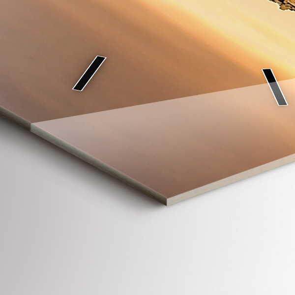 Vertikale Uhr mit motiv Pyramiden und Sonnenuntergang