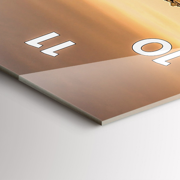 Vertikale Uhr mit motiv Pyramiden und Sonnenuntergang