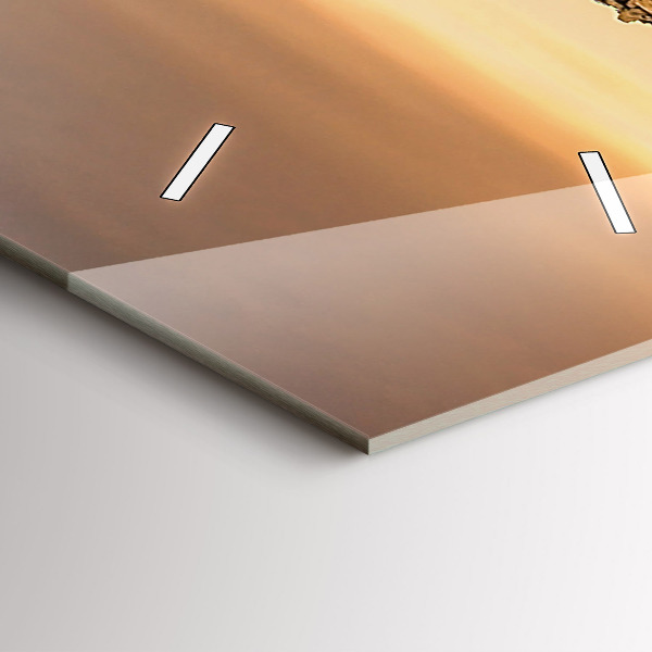 Vertikale Uhr mit motiv Pyramiden und Sonnenuntergang