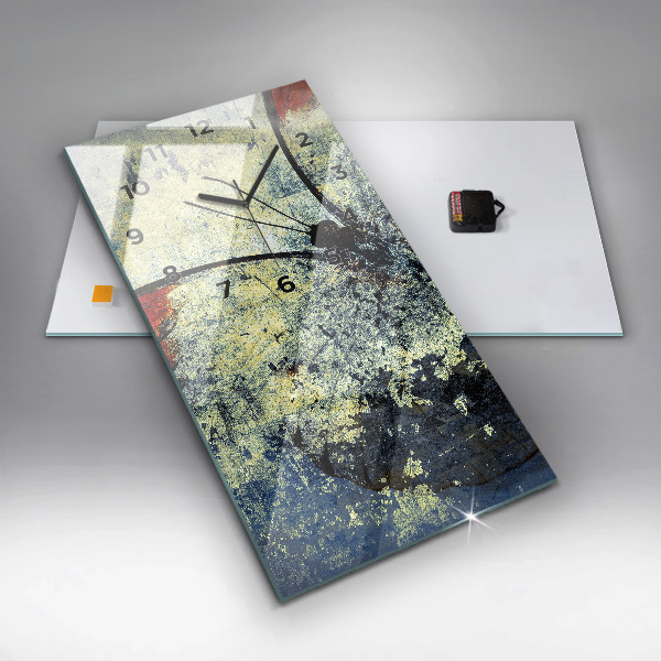 Vertikale Uhr mit motiv Schmetterling im Vintage-Stil