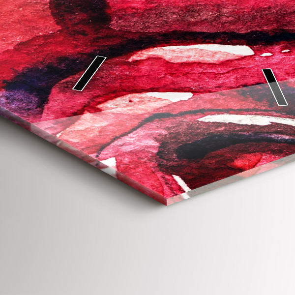 Vertikale Uhr mit motiv Buntes Porträt einer Frau