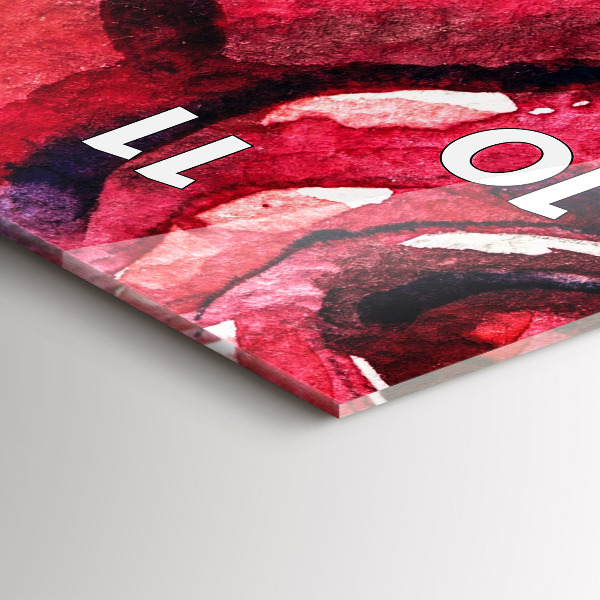 Vertikale Uhr mit motiv Buntes Porträt einer Frau