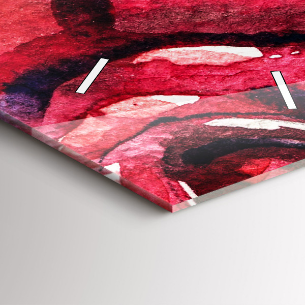 Vertikale Uhr mit motiv Buntes Porträt einer Frau