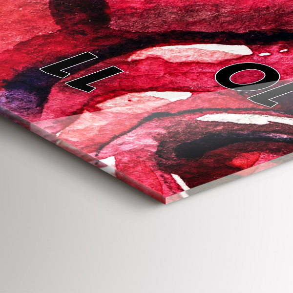 Vertikale Uhr mit motiv Buntes Porträt einer Frau