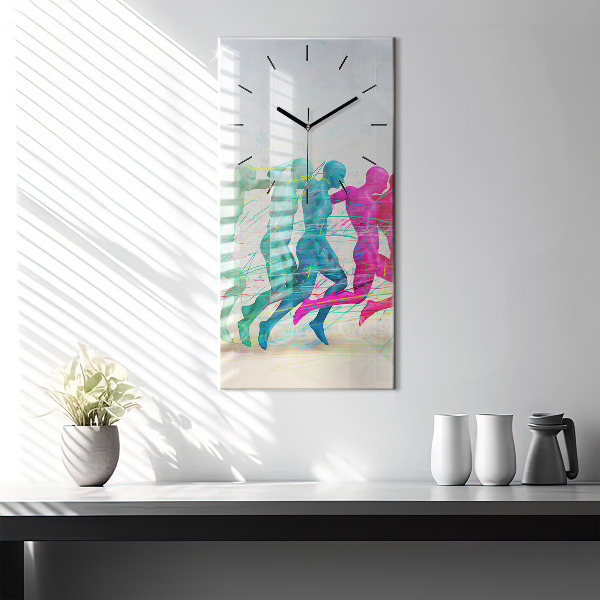 Vertikale Uhr mit motiv Bunte Menschen