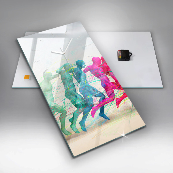 Vertikale Uhr mit motiv Bunte Menschen