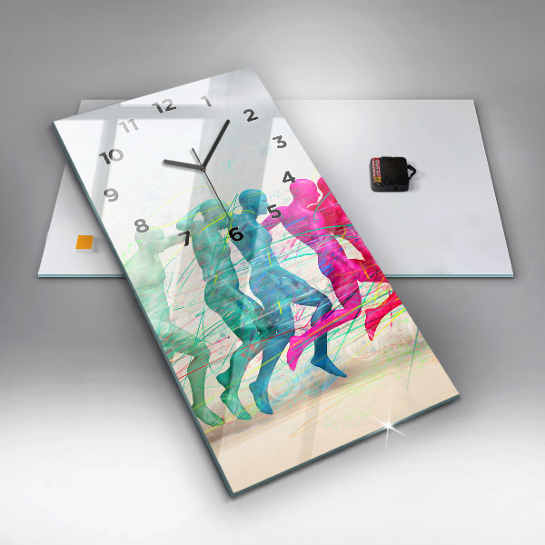 Vertikale Uhr mit motiv Bunte Menschen