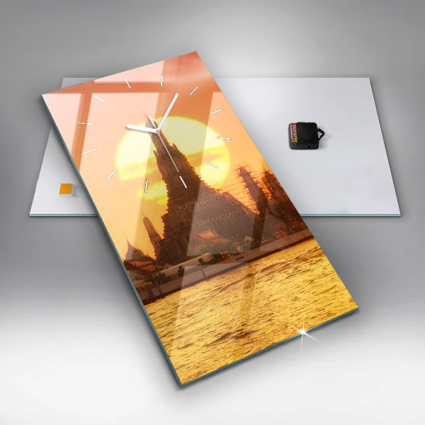 Vertikale Uhr Wat arun Bangkok Thailand