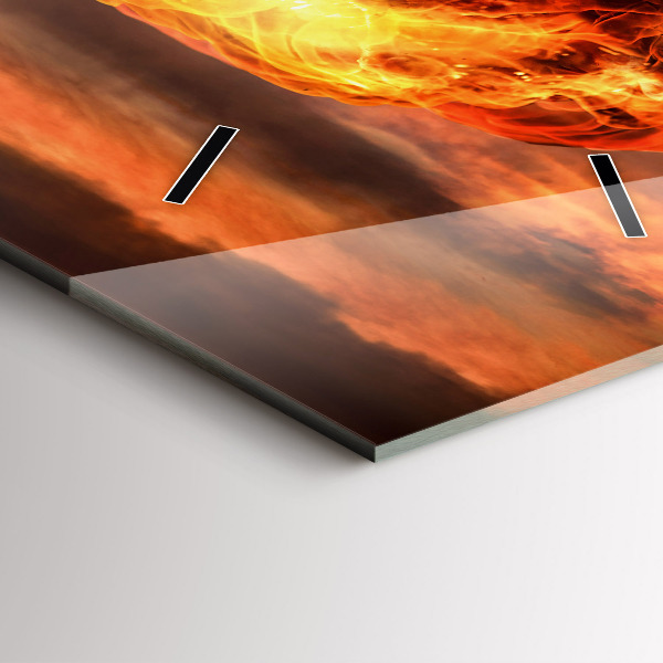 Vertikale Uhr mit motiv Atombombenexplosion