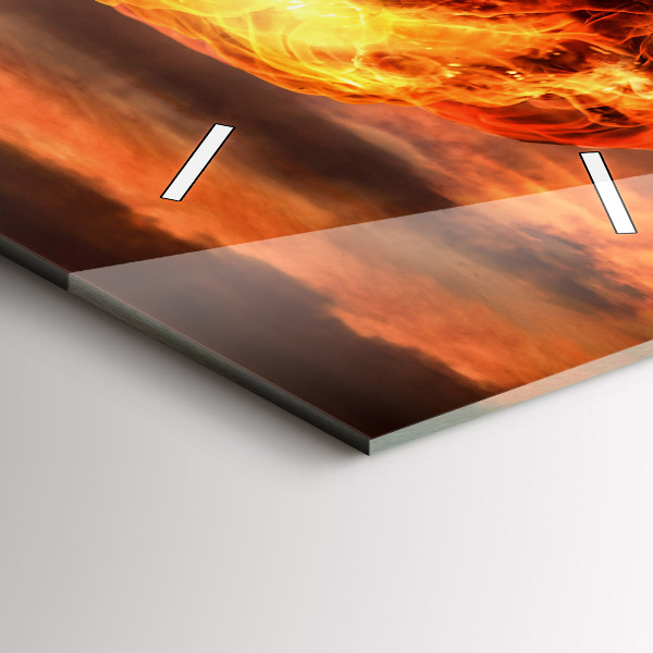 Vertikale Uhr mit motiv Atombombenexplosion