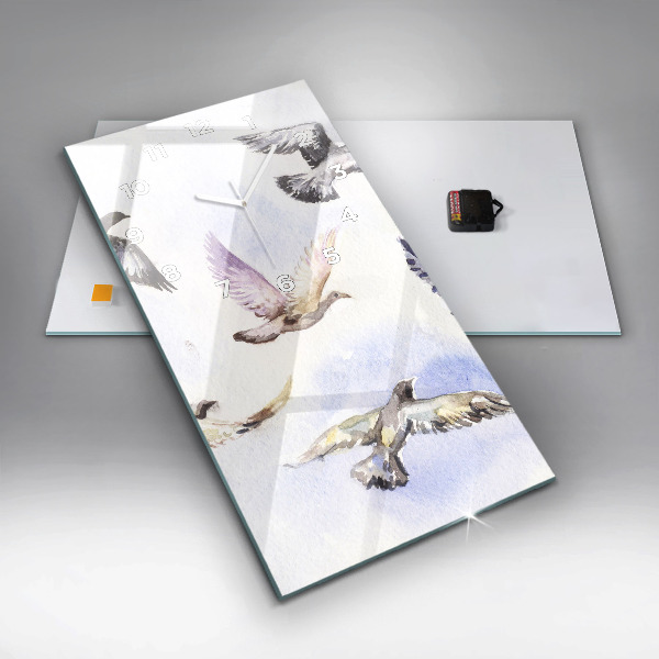 Vertikale Uhr Fliegende Vögel