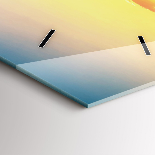 Vertikale Uhr Sonnenuntergang über den Hügeln