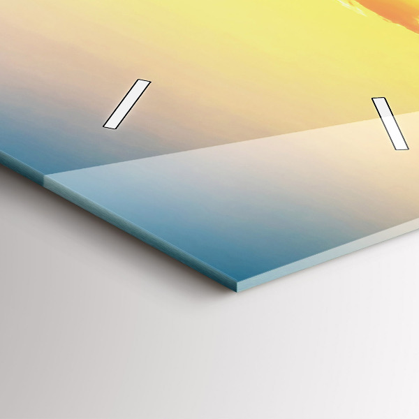 Vertikale Uhr Sonnenuntergang über den Hügeln