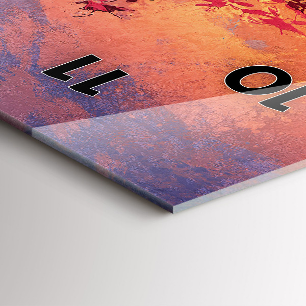 Vertikale Uhr mit motiv Herbstlandschaft