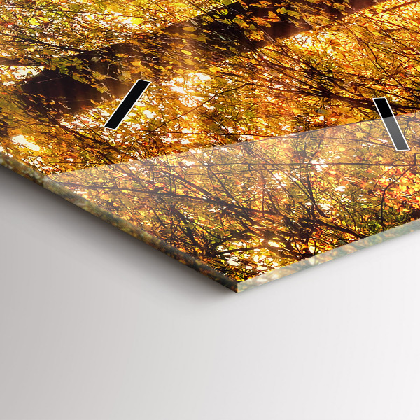 Vertikale Uhr mit motiv Herbstliche Waldlandschaft