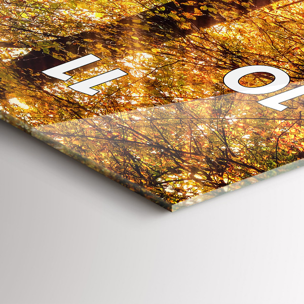 Vertikale Uhr mit motiv Herbstliche Waldlandschaft