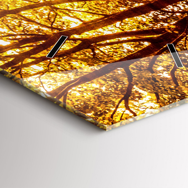 Vertikale Uhr Waldlandschaft in der Sonne