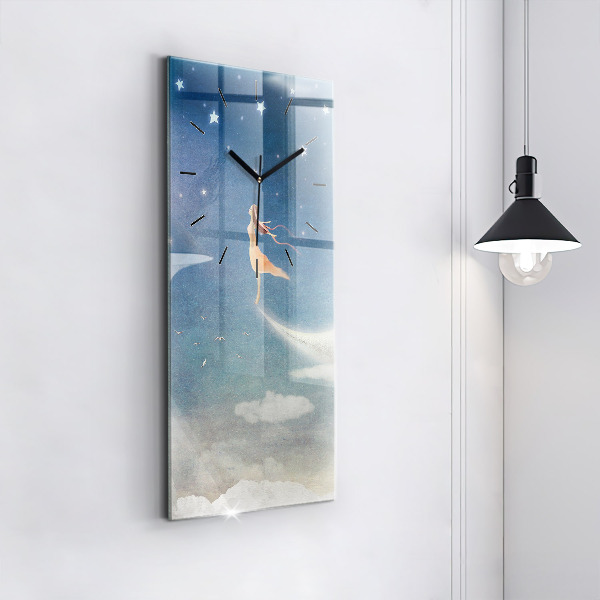 Vertikale Uhr Mädchen auf dem Mond