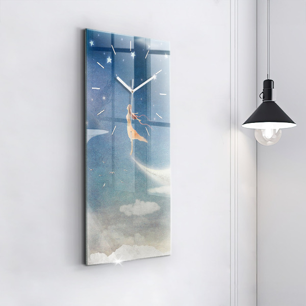 Vertikale Uhr Mädchen auf dem Mond