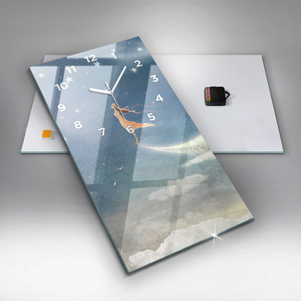 Vertikale Uhr Mädchen auf dem Mond