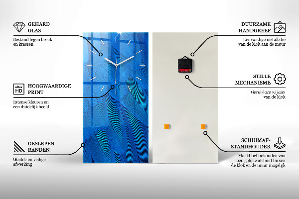 Vertikale Uhr mit motiv Orchideenblüte auf dem Wasser