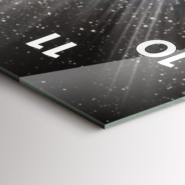 Vertikale Uhr Die Erde der Mond die Sonne